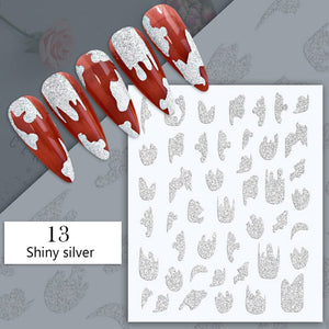 Reflective Glitter 3D Nail Sticker DIY Nails BORN PRETTY 13 