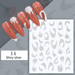 Reflective Glitter 3D Nail Sticker DIY Nails BORN PRETTY 14 