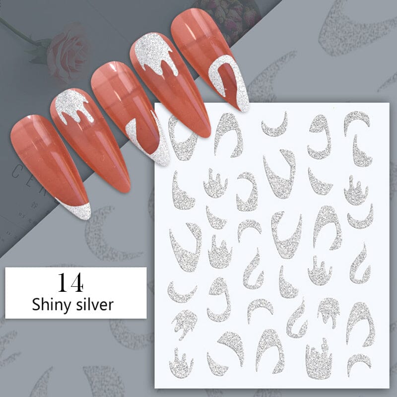 Reflective Glitter 3D Nail Sticker DIY Nails BORN PRETTY 14 