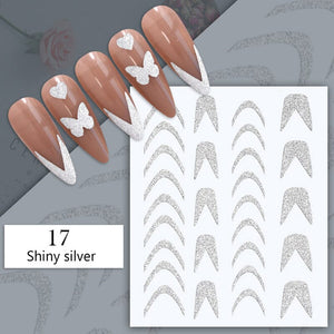 Reflective Glitter 3D Nail Sticker DIY Nails BORN PRETTY 17 