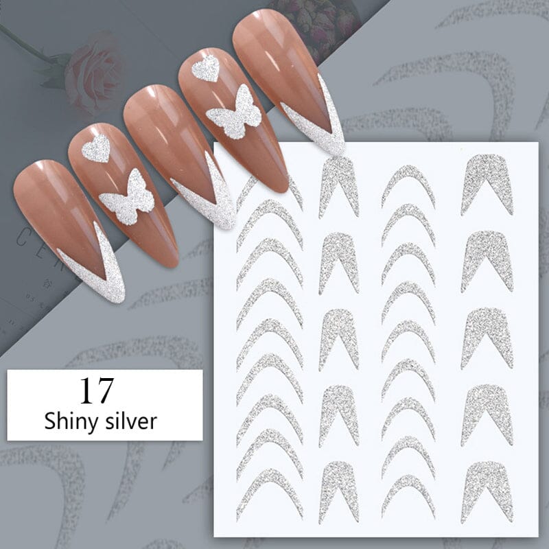 Reflective Glitter 3D Nail Sticker DIY Nails BORN PRETTY 17 