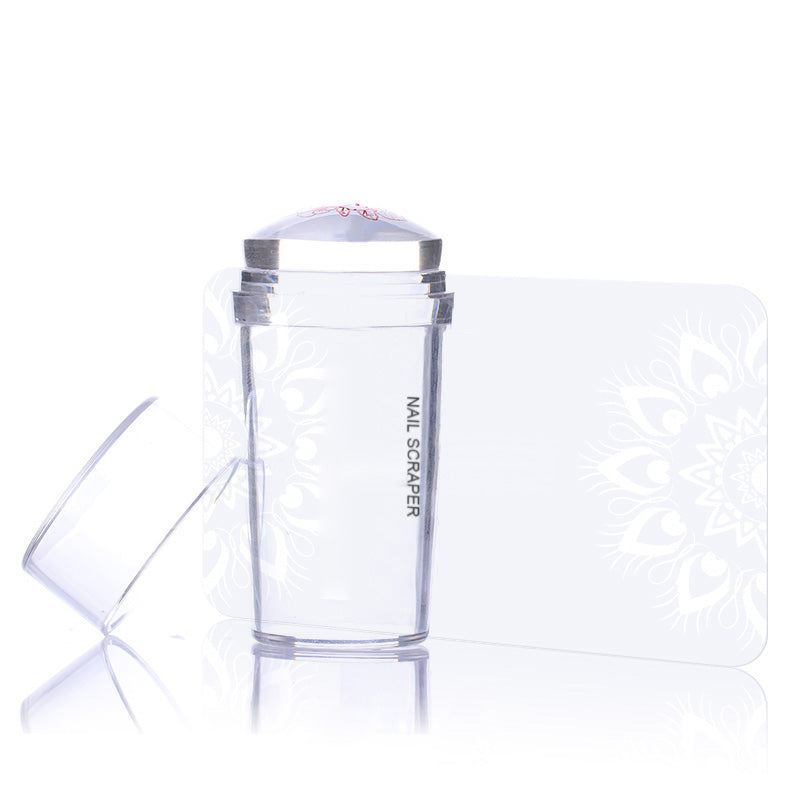 Transparent Jelly Stamper with Nail Scraper Stamping Nails BORN PRETTY 