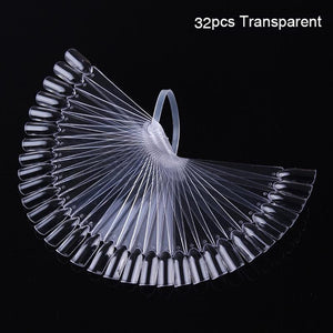 32Pcs Transparent Fan Display Nail Tips Tools & Accessories BORN PRETTY 