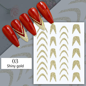 Reflective Glitter 3D Nail Sticker DIY Nails BORN PRETTY 03 