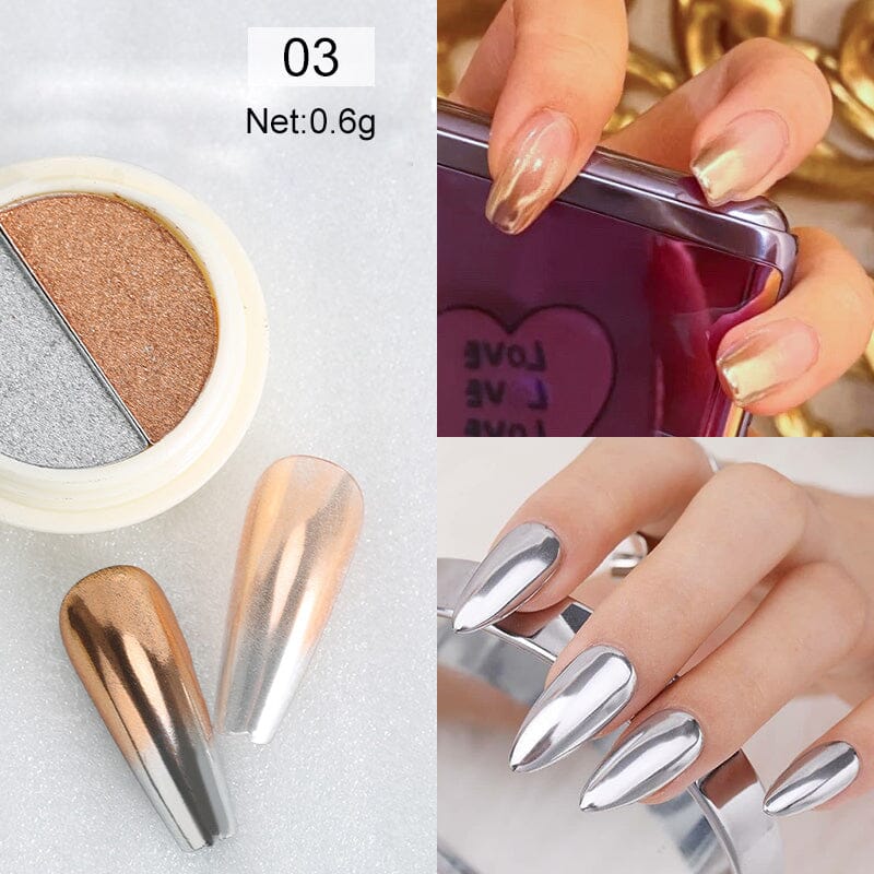 Double Colors Solid Mirror Powder Nail Powder BORN PRETTY 03 