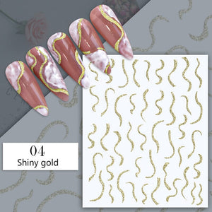 Reflective Glitter 3D Nail Sticker DIY Nails BORN PRETTY 04 
