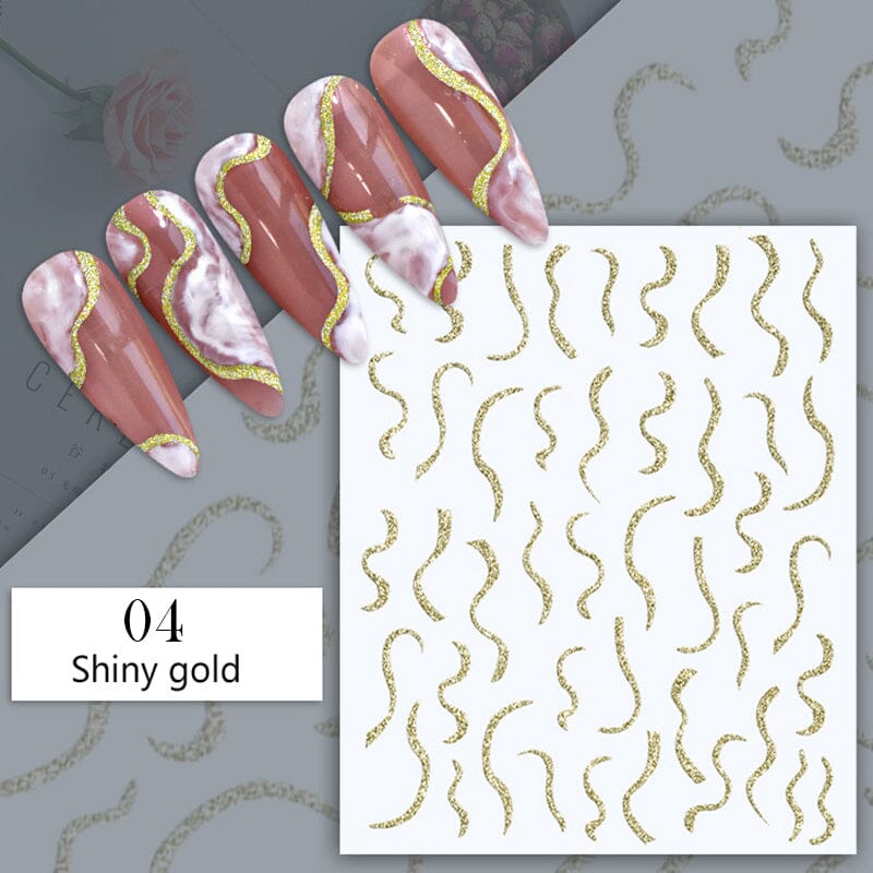 Reflective Glitter 3D Nail Sticker DIY Nails BORN PRETTY 04 