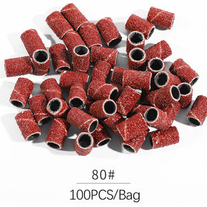 Nail Drill Bits Sanding Band 100Pcs Tools & Accessories BORN PRETTY 80# 