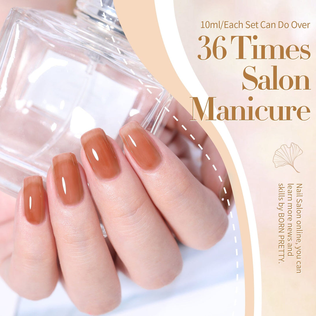 Jelly Nude Gel 6 Colors 10ml Gel Nail Polish BORN PRETTY 