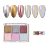 Solid Chrome Powder 6 Colors Gel Nail Polish BORN PRETTY F6S-05 