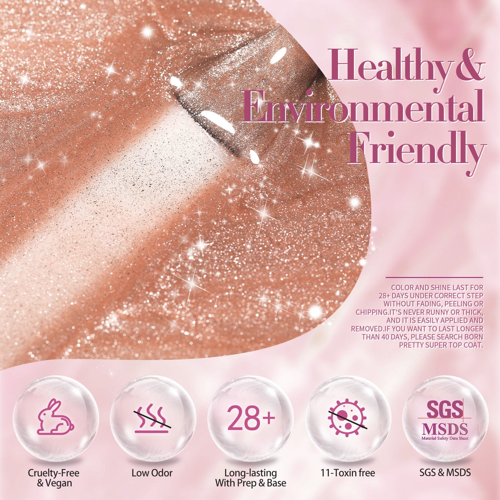 Snowlight - Jelly Pink Magnetic Gel 6 Colors 10ml Gel Nail Polish BORN PRETTY 