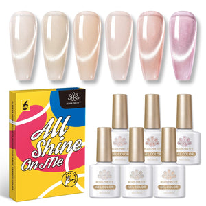 Snowlight - Jelly Pink Magnetic Gel 6 Colors 10ml Gel Nail Polish BORN PRETTY 