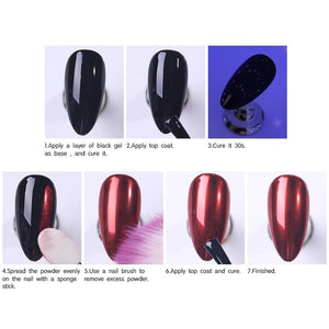 Double Colors Solid Mirror Powder Nail Powder BORN PRETTY 