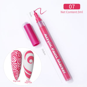 Nail Graffiti Pen for 3D Nail Art DIY Nail Polish Pen Nail Painting Manicure Tools Nail Tools BORN PRETTY 07 