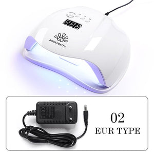 54W Nail Dryer UV LED Nail Lamp Machine Nail Tools BORN PRETTY EUR Type 