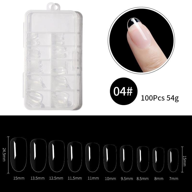 100Pcs/Box Transparent Nail Tips Tools & Accessories BORN PRETTY 04 