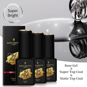 Base Gel Matte Super Top Coat 15ml Gel Nail Polish BORN PRETTY 