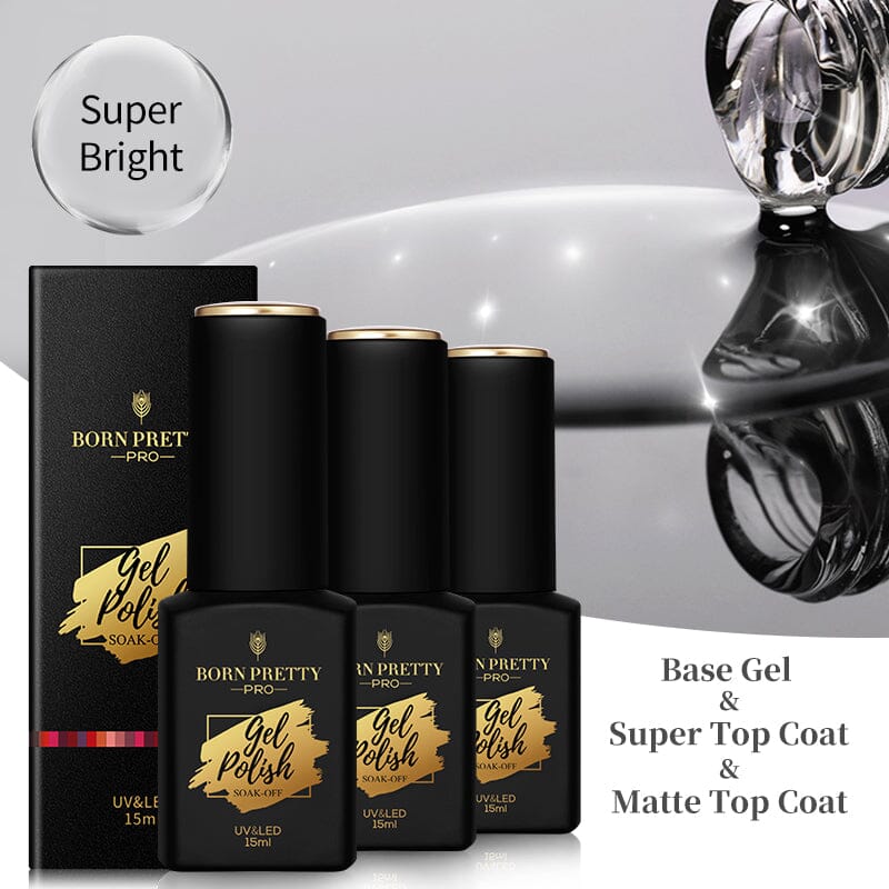 Base Gel Matte Super Top Coat 15ml Gel Nail Polish BORN PRETTY 