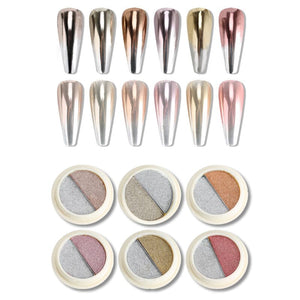 Double Colors Solid Mirror Powder Nail Powder BORN PRETTY 